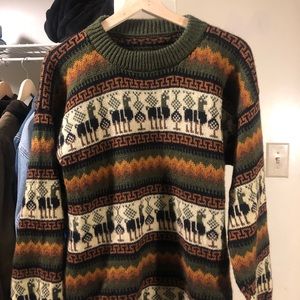Vintage 1998 Peruvian Lama sweater size M